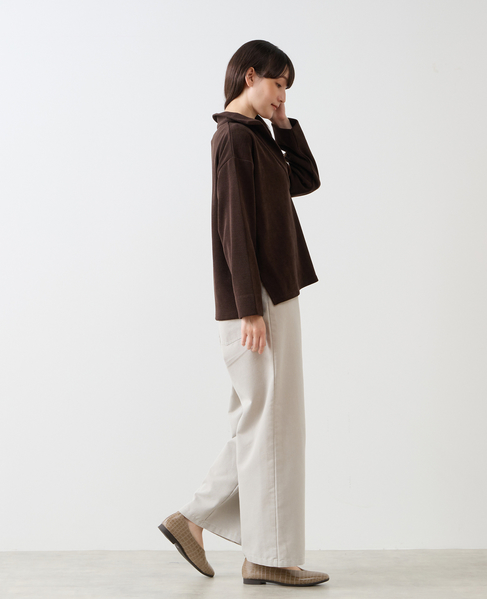 スタンドカラーキーネックプルオーバー 詳細画像 ブラウン 10