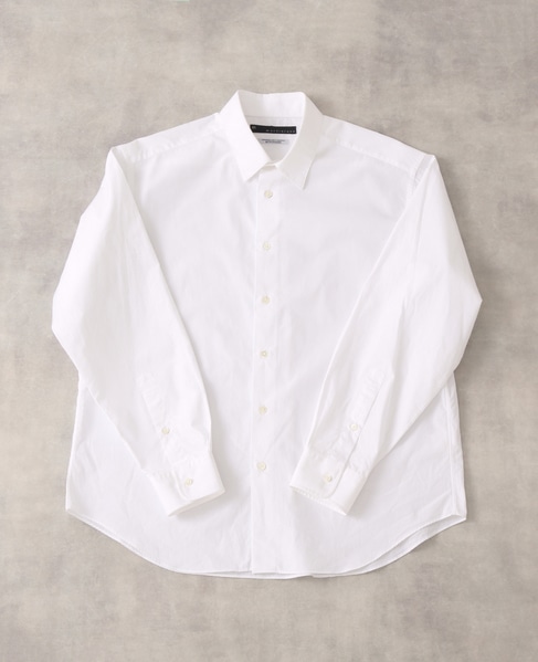 【men's】martinique gent's THOMAS MASON オーバーサイズシャツ　レギュラーカラー カラーバリエーション画像 ホワイト 1