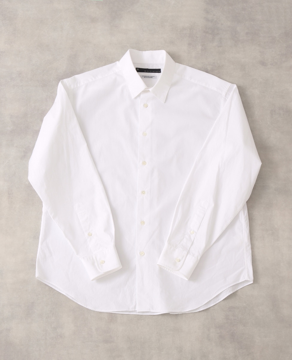 【men's】martinique gent's THOMAS MASON オーバーサイズシャツ　レギュラーカラー 詳細画像 ホワイト 1