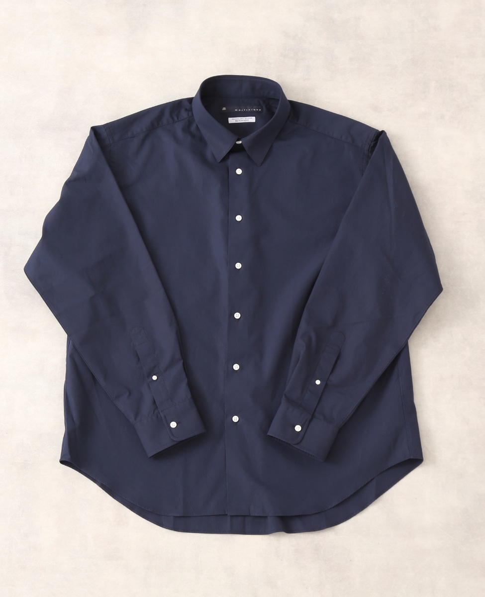 【men's】martinique gent's THOMAS MASON オーバーサイズシャツ　レギュラーカラー 詳細画像 ネイビー 1