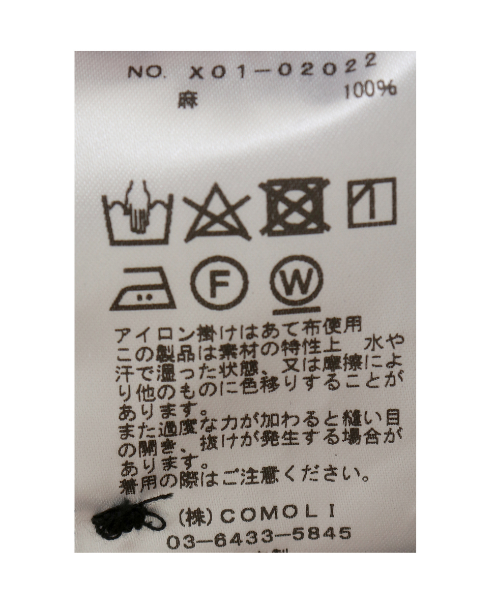 COMOLI / コモリ　X01-02022 リネンツイル プルオーバーシャツ 詳細画像 ネイビー 6