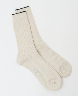 MARCOMONDE / マルコモンド　military cotton ribbed socks