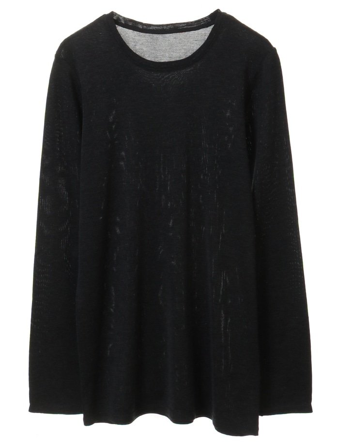 シルクカシミヤフライスクルーネックプルオーバー 詳細画像 チャコールグレー 1