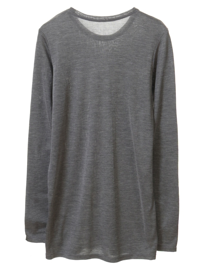 シルクカシミヤフライスクルーネックプルオーバー 詳細画像 ライトグレー 2