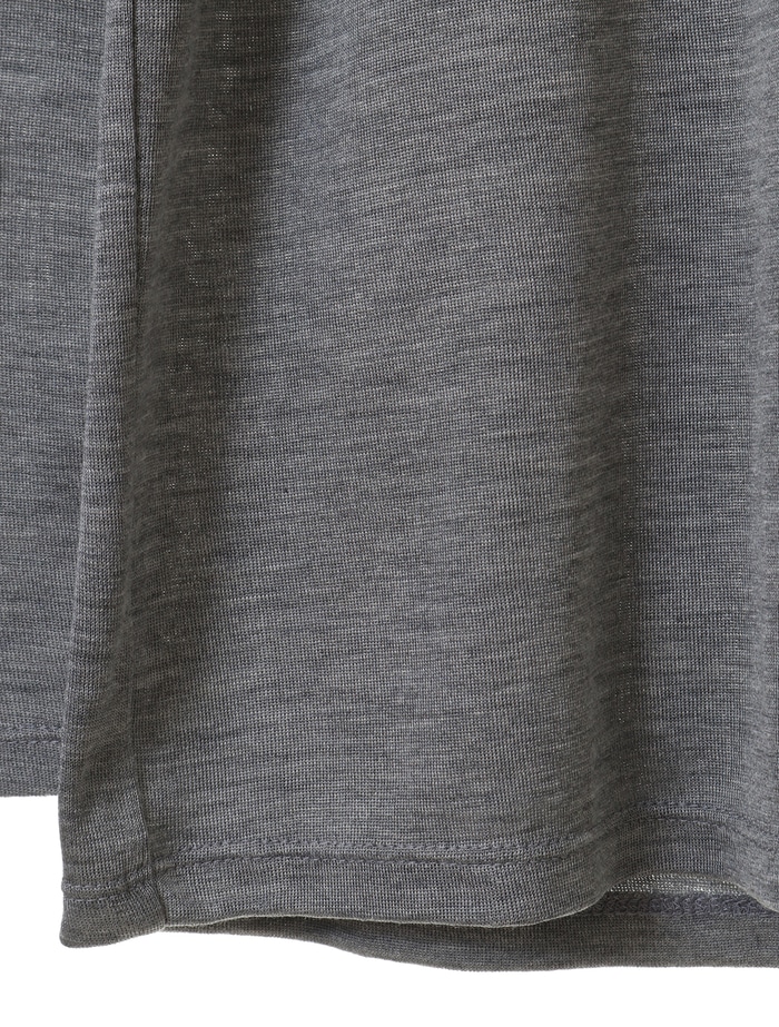 シルクカシミヤフライスクルーネックプルオーバー 詳細画像 ライトグレー 4