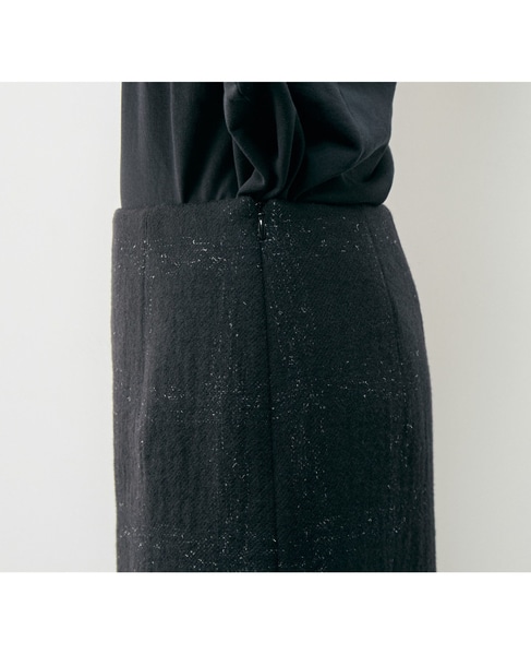 シャドウチェックタイトスカート 詳細画像 ブラック 6