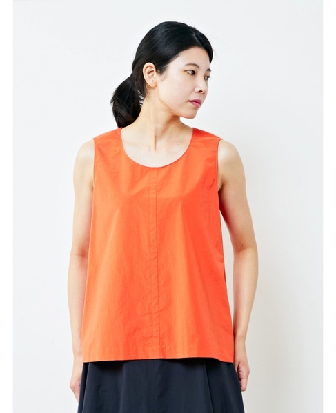 Uネックノースリーブ 詳細画像 オレンジ 1