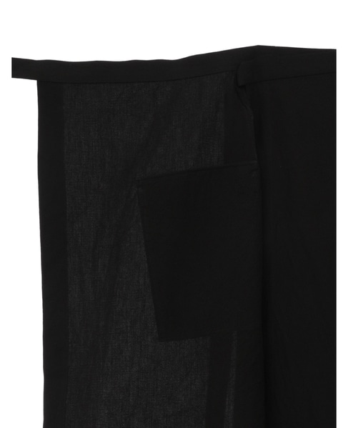 コットン混ラップスカート 詳細画像 ブラック 6