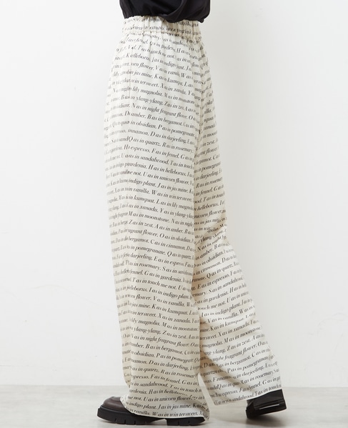 レタードワイドストレートパンツ 詳細画像 アイボリー 6