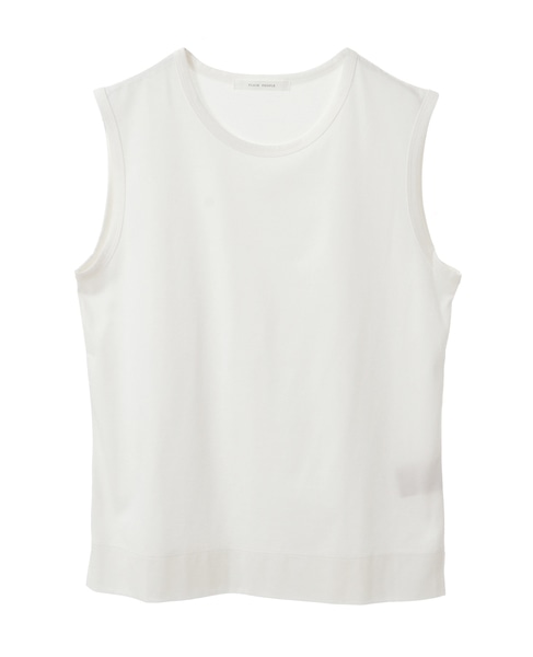 ロータスクリアジャージーノースリーブカットソー 詳細画像 ホワイト 1