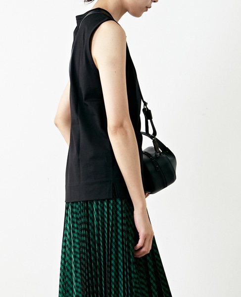 ロータスクリアジャージーノースリーブカットソー 詳細画像 ブラック 2