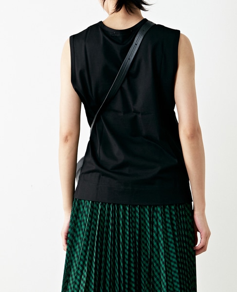 ロータスクリアジャージーノースリーブカットソー 詳細画像 ブラック 3