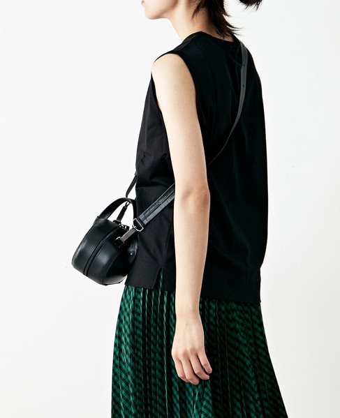 ロータスクリアジャージーノースリーブカットソー 詳細画像 ブラック 4