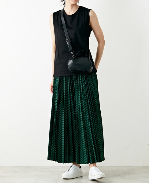 ロータスクリアジャージーノースリーブカットソー 詳細画像 ブラック 5