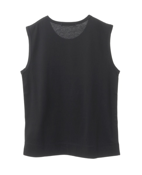 ロータスクリアジャージーノースリーブカットソー 詳細画像 ブラック 7