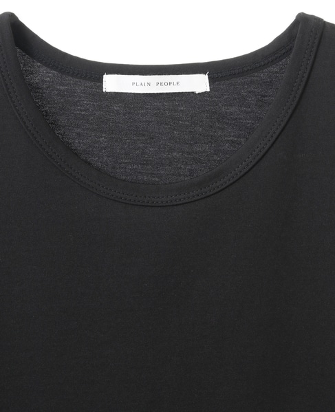 ロータスクリアジャージーノースリーブカットソー 詳細画像 ブラック 8