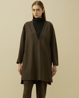 バランサーキュラーミルドVネックチュニックドレス