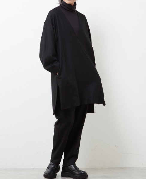 バランサーキュラーミルドVネックチュニックドレス 詳細画像 ブラック 11