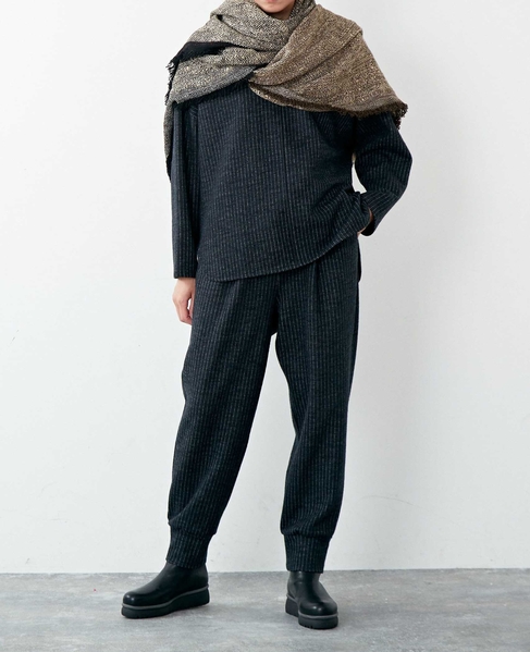 チョークストライプジョガーパンツ 詳細画像 チャコールグレー 9