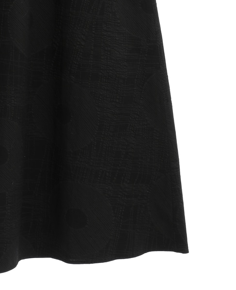 シュリンクプリントAラインスカート 詳細画像 ブラック 8