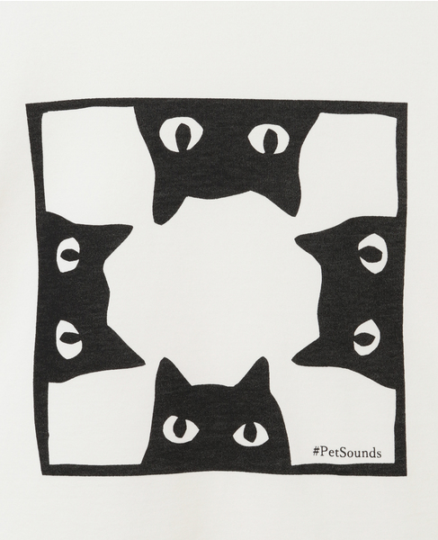 #PetSoundsキャットプリントTシャツ 詳細画像 ホワイト 12