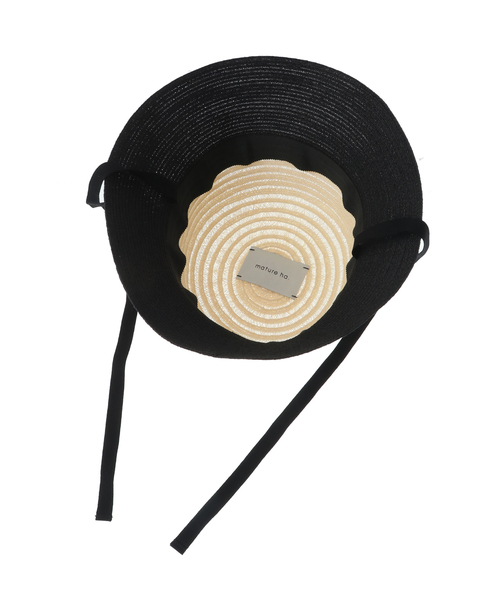 【mature ha./マチュアーハ】abaca raffia braid bucket hat 詳細画像 ナチュラル×ブラック 7