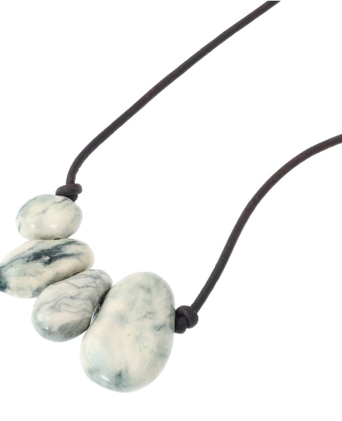 【RENARD BIJOUX/ルナール ビジュー】4 PEBBLES SMALL STONESネックレス 詳細画像 グリーン 2
