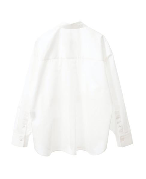 ベスティコットン×レース切替シャツ 詳細画像 ホワイト 2