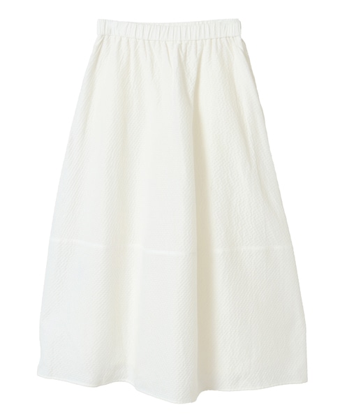 ドットエンボスジャガードバレルスカート 詳細画像 ホワイト 2