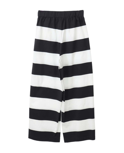 ビッグボーダーワイドパンツ 詳細画像 アイボリー×チャコール 2