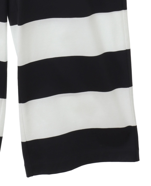 ビッグボーダーワイドパンツ 詳細画像 アイボリー×チャコール 4