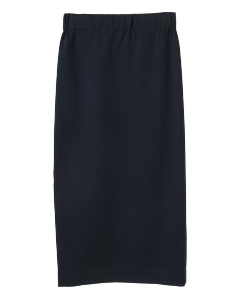 ハイテンションポンチウエストゴムストレートスカート 詳細画像 ネイビー 1