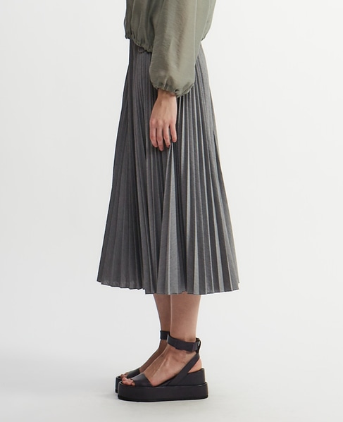 コンパクトプレーンジャージアコーディオンプリーツスカート 詳細画像 グレー 3