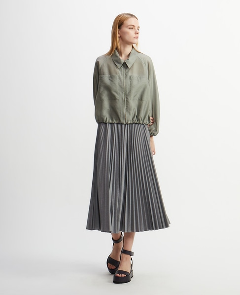 コンパクトプレーンジャージアコーディオンプリーツスカート 詳細画像 グレー 5