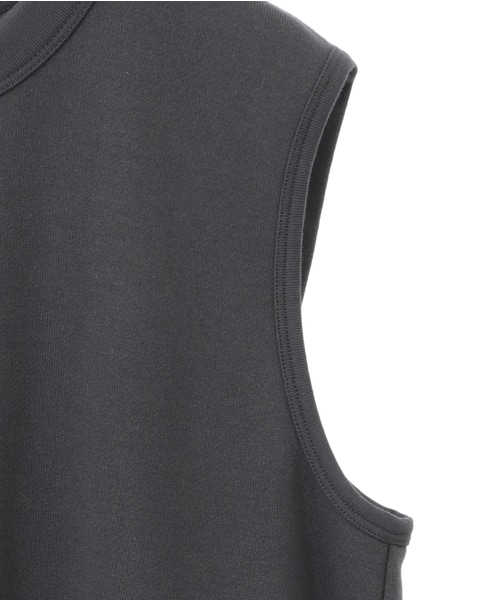 コットン裏毛ノースリーブプルオーバー 詳細画像 グレー 4