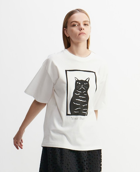 キャットプリントTシャツ 詳細画像 ホワイト 7