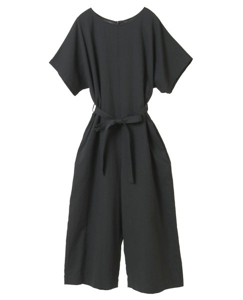 ダブルガーゼウエストベルトオールインワン 詳細画像 ブラック 1