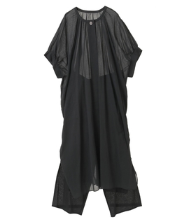 ボイルクルーネックドレス