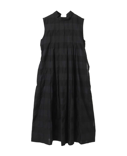 コードチェックワッシャーフレアワンピース 詳細画像 ブラック 1