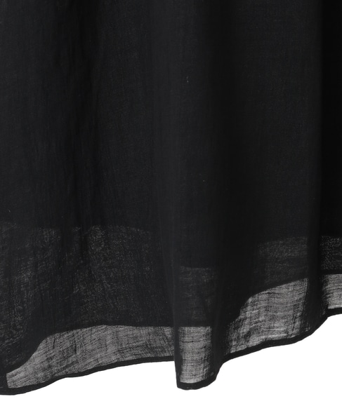 ナチュラルリネンガーゼ半袖ワンピース 詳細画像 ブラック 6