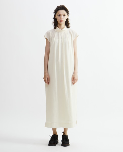 【Archive Dress Collection】コットンボイルガーゼタンブラーノースリーブワンピース 詳細画像 アイボリー 3
