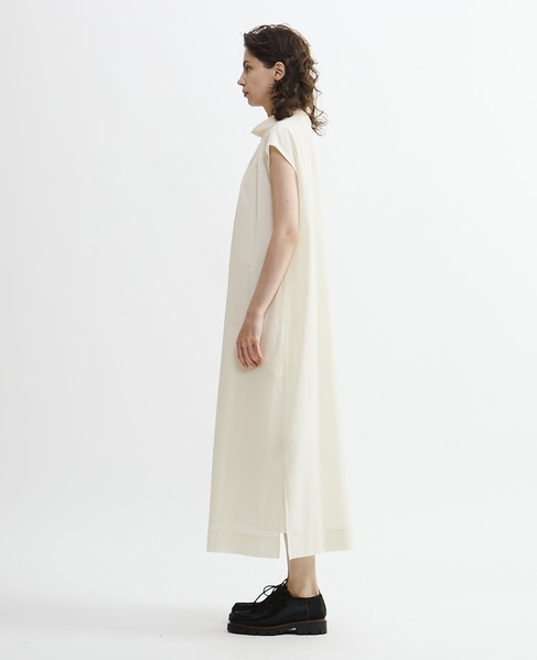 【Archive Dress Collection】コットンボイルガーゼタンブラーノースリーブワンピース 詳細画像 アイボリー 4