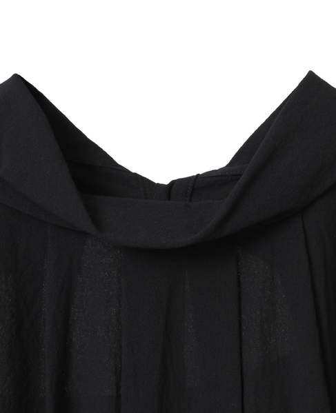 【Archive Dress Collection】コットンボイルガーゼタンブラーノースリーブワンピース 詳細画像 ブラック 4