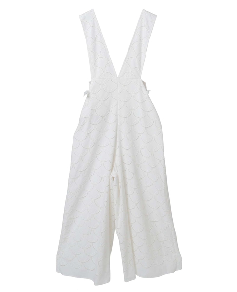 【Archive Dress Collection】ラウンドレースジャンパーパンツ 詳細画像 ホワイト 2