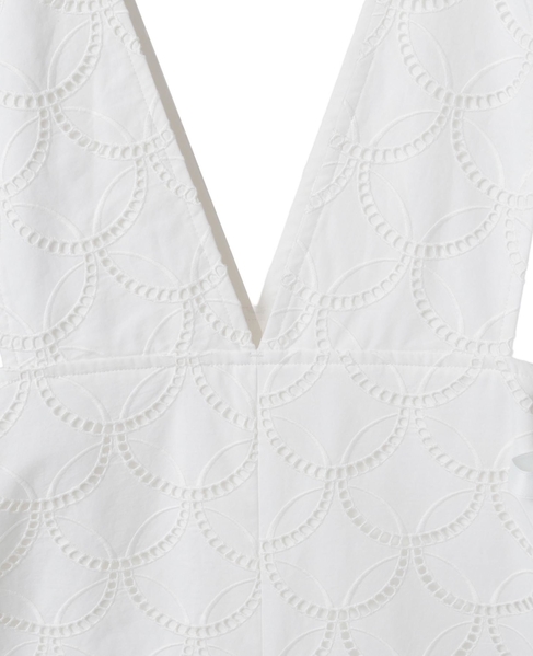 【Archive Dress Collection】ラウンドレースジャンパーパンツ 詳細画像 ホワイト 3