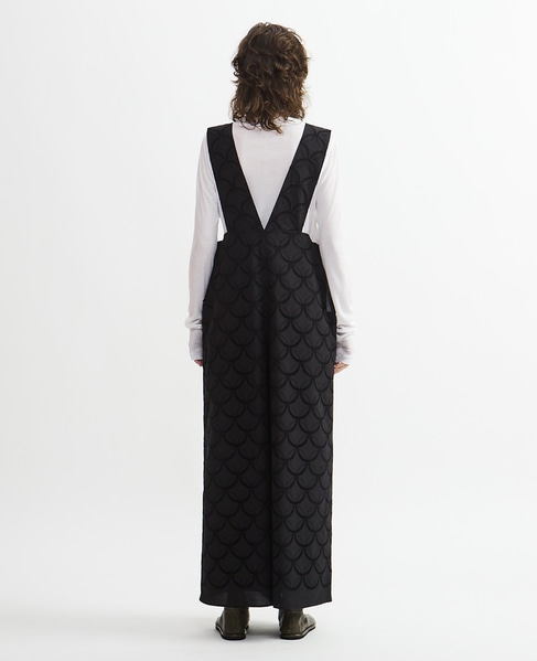 【Archive Dress Collection】ラウンドレースジャンパーパンツ 詳細画像 ブラック 4