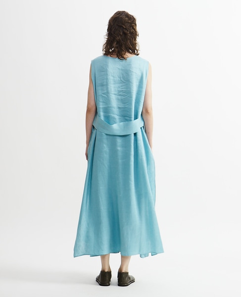【Archive Dress Collection】リネンシルクピケセパレートワンピース 詳細画像 ブルーグリーン 5