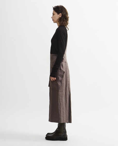 【Archive Dress Collection】フレンチリネンワンショルダースカート 詳細画像 ブラウン 10