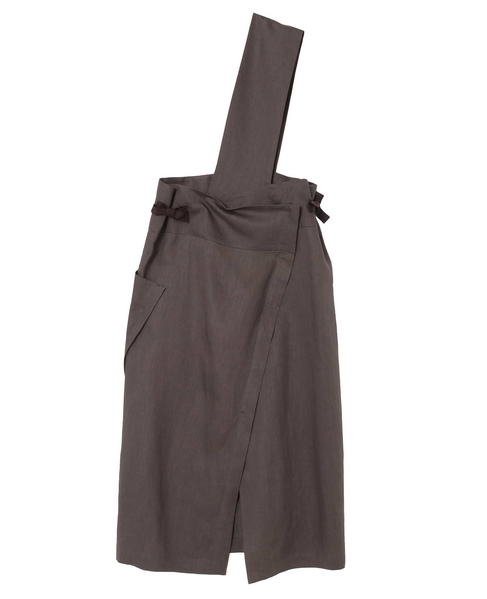 【Archive Dress Collection】フレンチリネンワンショルダースカート 詳細画像 ブラウン 2