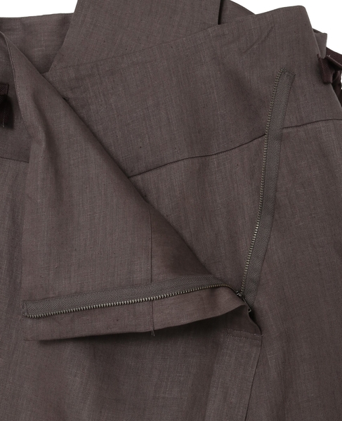 【Archive Dress Collection】フレンチリネンワンショルダースカート 詳細画像 ブラウン 4